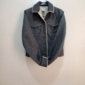 Ann Taylor Loft Sherpa Denim Jacket